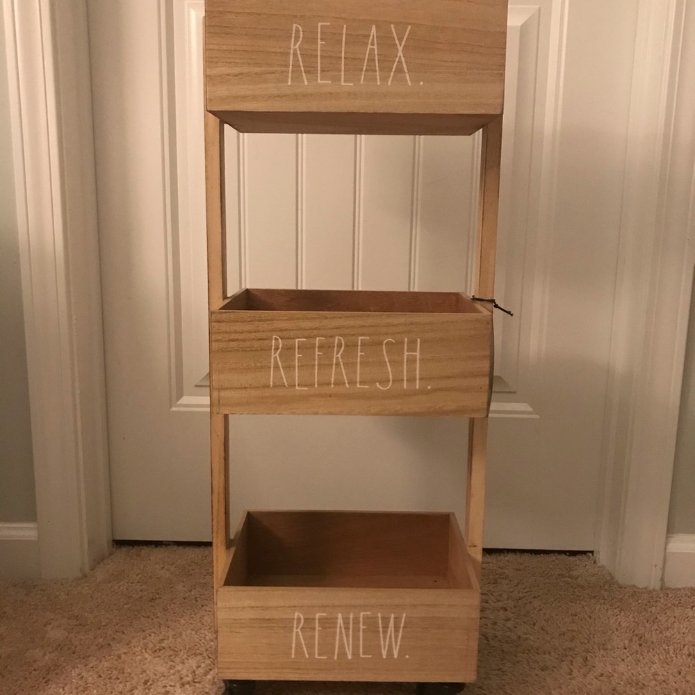 Rae Dunn RELAX REFRESH RENEW Cart